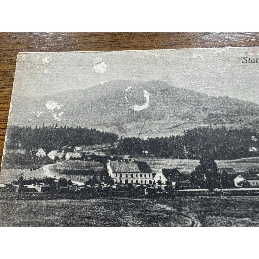 Vintage Unused Station St. Lambrecht Austria Black & White Postcard - Picture 2 of 6